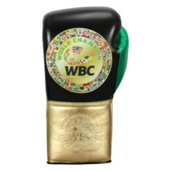 WBC By TITLE Boxing Green Belt Sparring Gloves -Boxing Shop wgbsg bk gd gn 3 1