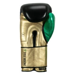 WBC By TITLE Boxing Green Belt Training Gloves 1.0 -Boxing Shop wgbtg bk gd gn 4 1