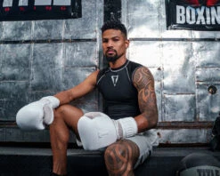 TITLE White Boxing Lace Sparring Gloves 2.0 -Boxing Shop whsg2 wh 1