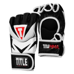 TITLE MMA Command Pro Fight Gloves 20 TITLE MMA Command Pro Fight Gloves -Boxing Shop xmcpfg bk wh 002