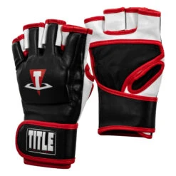 TITLE MMA Conflict Pro Fight Gloves 10 TITLE MMA Conflict Pro Fight Gloves -Boxing Shop xmfg bk wh rd 02