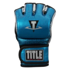 TITLE MMA Menace Metallic Training Gloves -Boxing Shop xmmtg bl sv 003