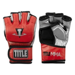 TITLE MMA Menace Metallic Training Gloves -Boxing Shop xmmtg rd sv 001 1